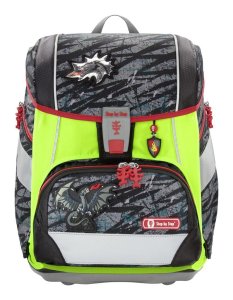 Step by Step Reflective vest for school satchel 2in1 Green