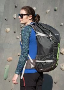 Vaude Zerum backpack on back