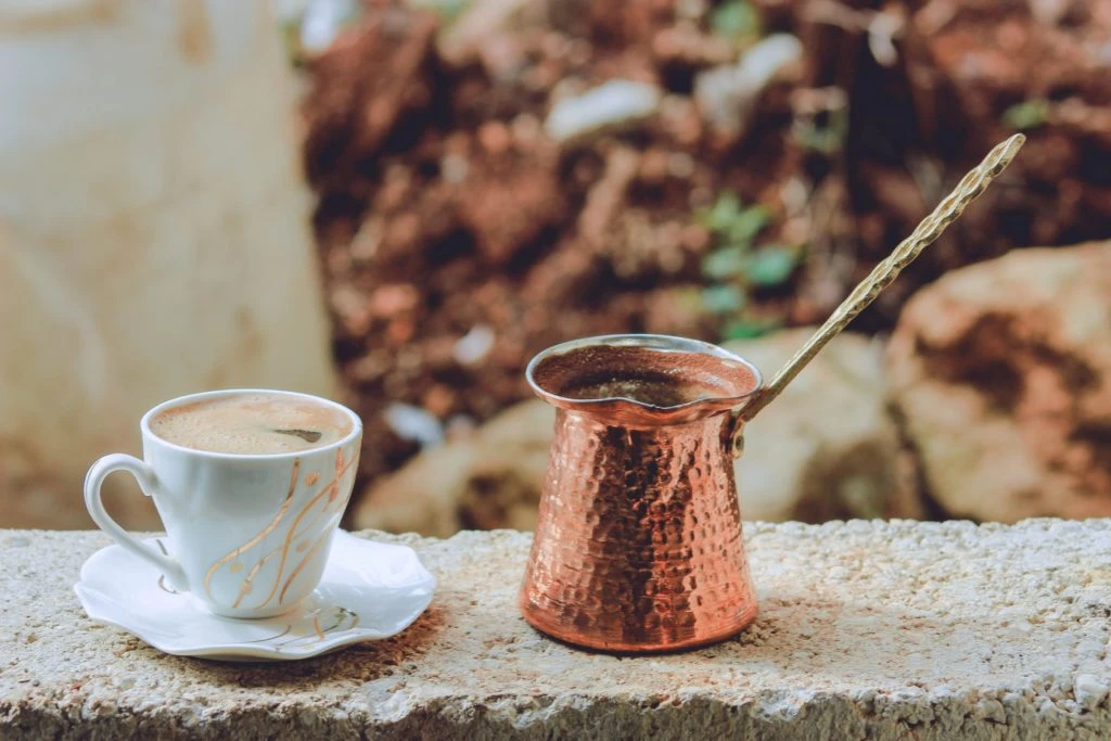 Turkish coffee from a cezve
