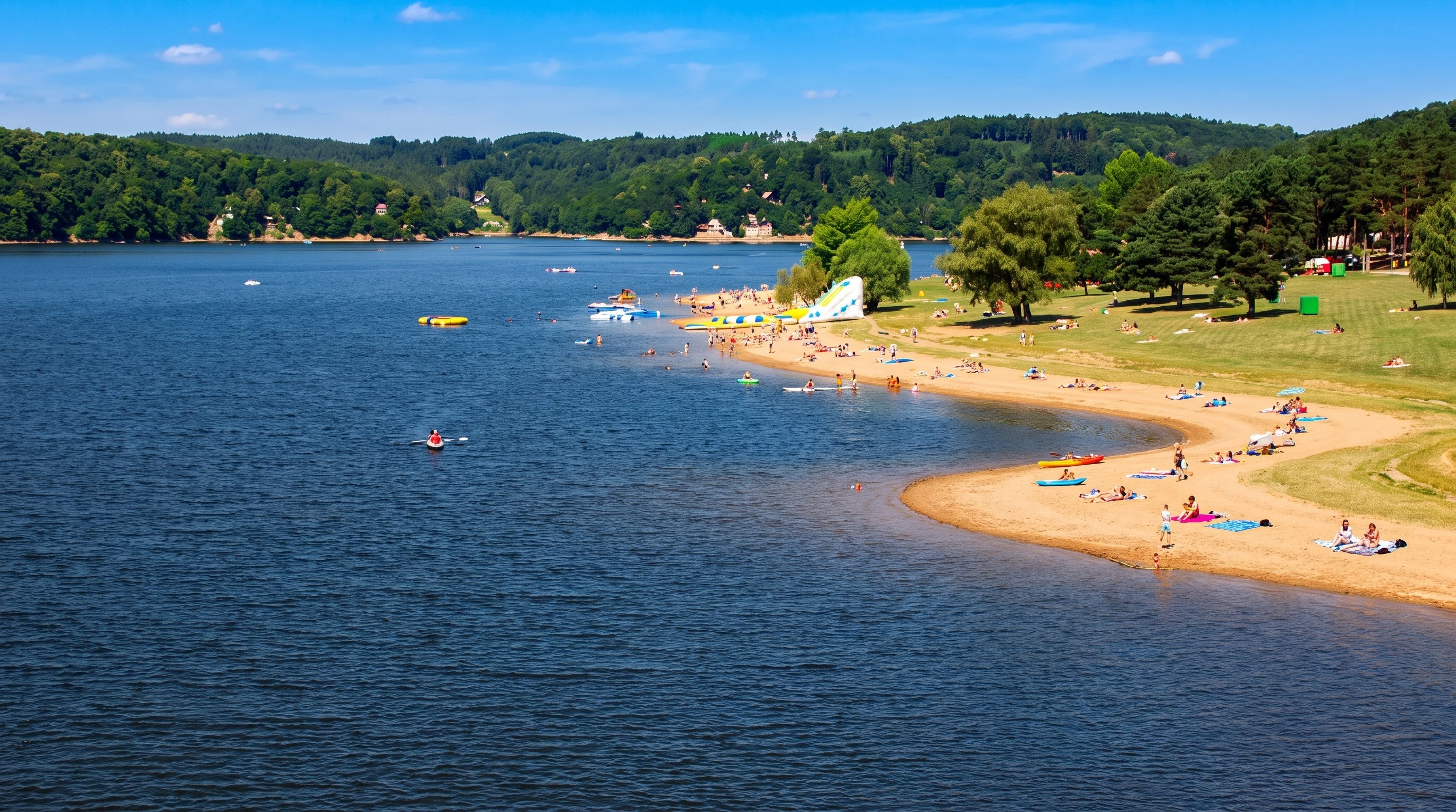 Vranovská pláž campsite at Vranov Reservoir